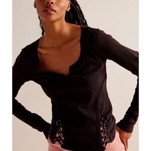 We the free Lace up Laying Top